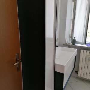 Mobili Bagno Monza 2 Composizione bi color con colonna